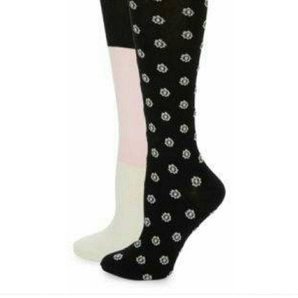 Kate Spade Floral & Color Block Knee High Socks